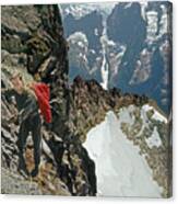 T-04403 Walt Buck Sellers On First Ascent Of Mt. Torment Canvas Print