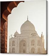 Taj Mahal Mosque View Ii Canvas Print