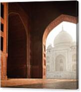 Taj Mahal Mosque View Iii Canvas Print