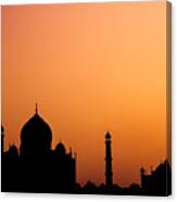 Taj Mahal Silhouette Canvas Print