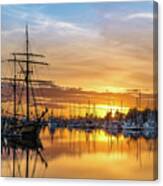 Tall Ships Sunset 1 Canvas Print