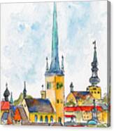 Tallinn Skyline Canvas Print
