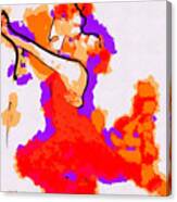 Tango Passionate Colorfull Canvas Print