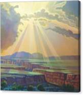 Taos Gorge God Rays Canvas Print