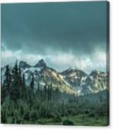 Tatoosh With Storm Clouds Canvas Print