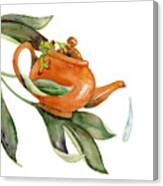 Tea Frog Canvas Print