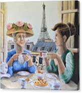 Tea Time In Paris Canvas Print