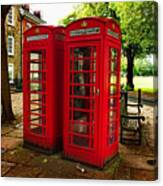 Telephone Boxes In Richmond Canvas Print