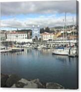 Terceira Port And Angra Do Heroismo Canvas Print