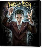 Tesla, Conductor Of Electricity Canvas Print