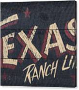 Texas Wood Sign Canvas Print