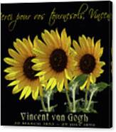 Thank You For Your Sunflowers, Vincent Canvas Print