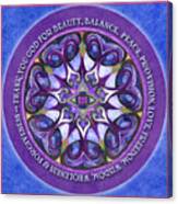 Thank You God Mandala Prayer Canvas Print
