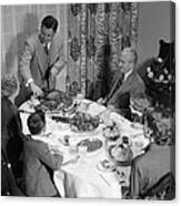 Thanksgiving Dinner, C.1950s Canvas Print