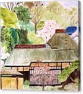 Thatched Japanese House Canvas Print