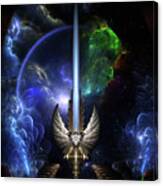 The Angel Wing Sword Of Arkledious Space Fractal Art Composition Canvas Print