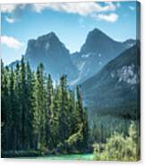 The Bow River At Canmore Canvas Print