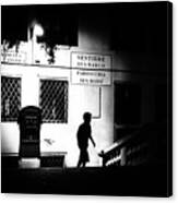 The Boy - Venice, Italy - Black And White Street Photography Canvas Print