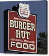 The Burger Hut At Night Canvas Print