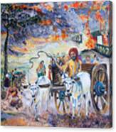 The Burning Punjab-1947 Canvas Print