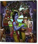 Krishna The Butter Thief - Makhan Chor Canvas Print