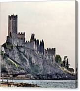 The Castello Scaligero, The Castle Of Malcesine At The Lake Garda In Italy Canvas Print