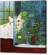 The Cat Aquatic Canvas Print