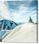 The Chapel In The Alps Canvas Print