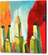 The Chrysler Building In Colors Canvas Print