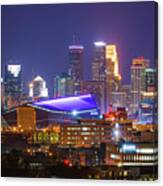 The Colorful Skyline Of Minneapolis Canvas Print
