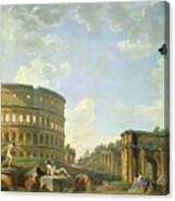 The Colosseum And Other Monuments Canvas Print