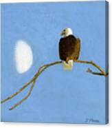The Eagle And The Moon Canvas Print
