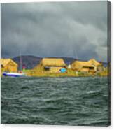 The Floating And Tourist Islands Of Lake Titicaca Puno Peru Sout Canvas Print