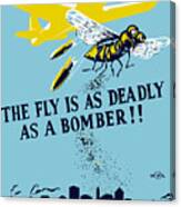 The Fly Is As Deadly As A Bomber - Wpa Canvas Print