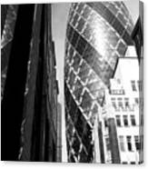 The Gherkin In Black And White Canvas Print