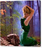 The Girl In The Woods Canvas Print