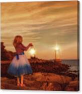 The Girl With A Lantern Canvas Print