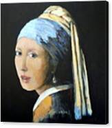 After Johannes Vermeer-the Girl With The Pearl Earring Canvas Print