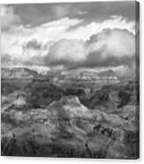 The Grand Canyon Bw 2 Canvas Print