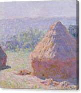 The Haystacks By Claude Monet Canvas Print