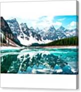 The Huge Glaciers Reflecting In Lake Canvas Print