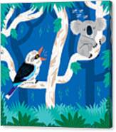 The Koala And The Kookaburra Canvas Print