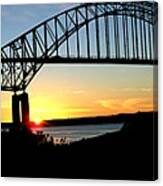The Miramichi Bridge Sunset Canvas Print