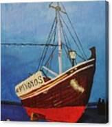 The Mykonos Boat Canvas Print