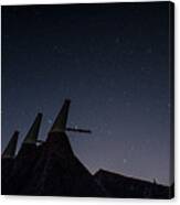 The Night Sky, Great Dixter Oast And Barn Canvas Print