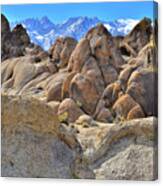 The Ornate Boulders Of The Alabama Hills Canvas Print
