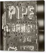 The Pipe Corner Monochrome Canvas Print
