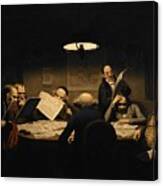 The Reading Room Painting Painted Originally Canvas Print