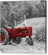 The Red Tractor Canvas Print