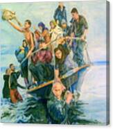 The Refugees Seek The Shore Canvas Print